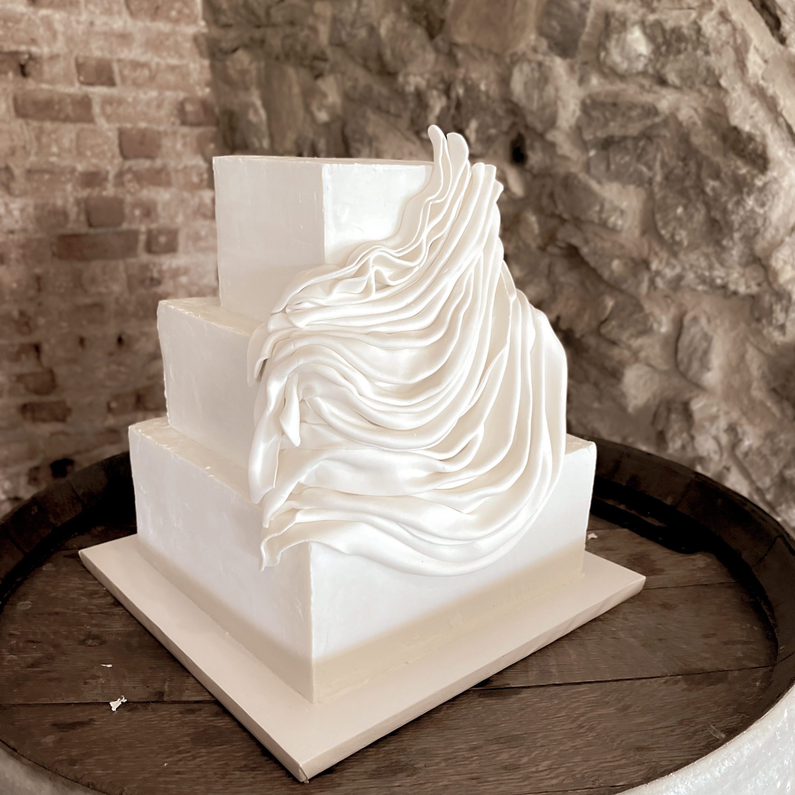 Draped Wedding cake